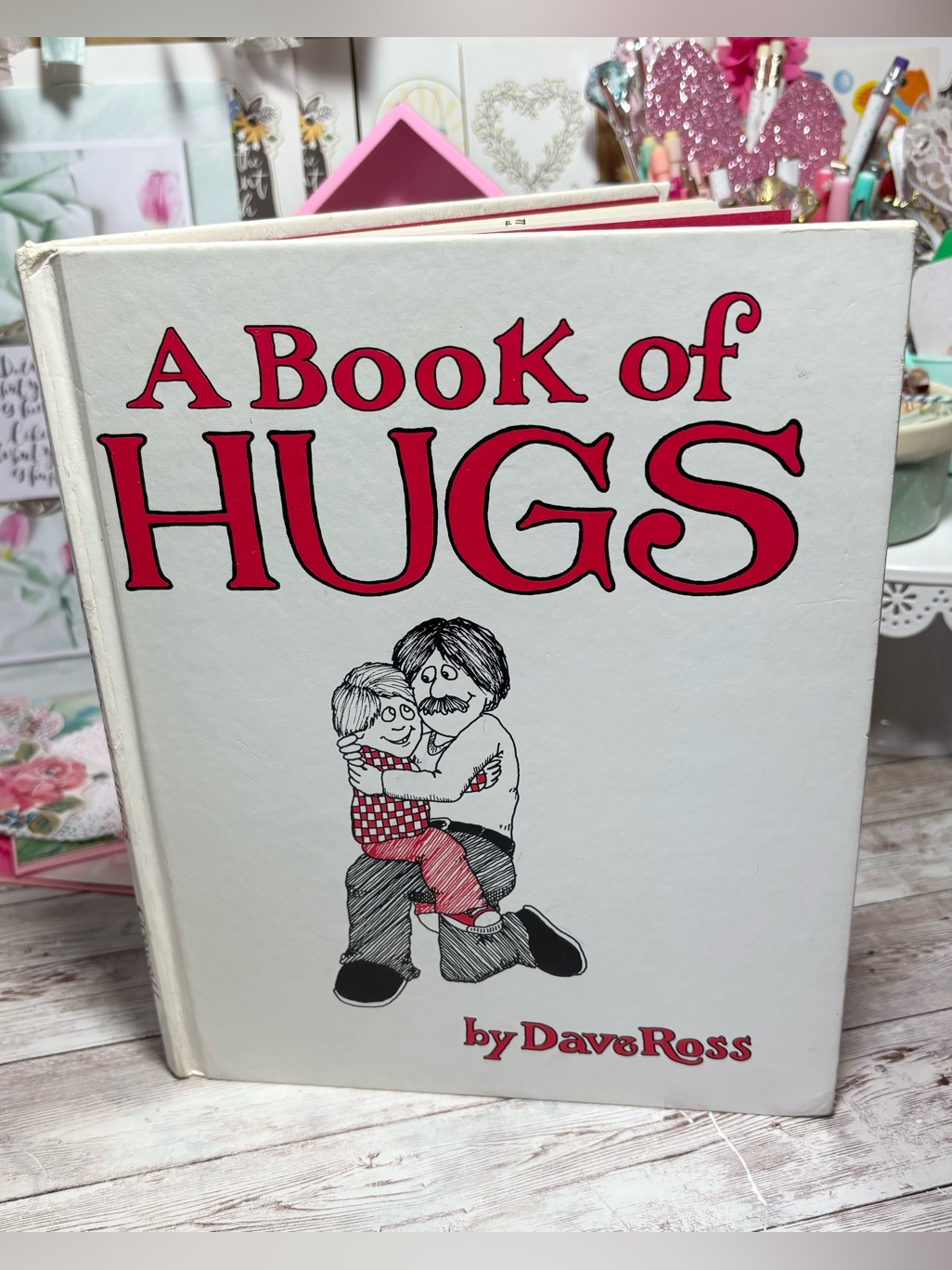 Vintage 1980 A Book Of Hugs By Dave Ross Hardcover Children’s Book Crowell 80s